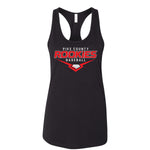 Pike County Rookies Baseball - BELLA + CANVAS - Women's Jersey Racerback Tank - Black