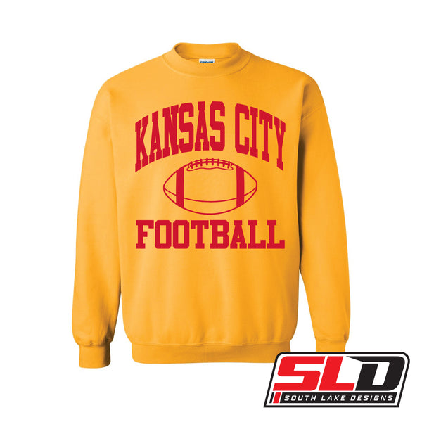 Kansas City Football Crewneck Sweatshirt - Gold